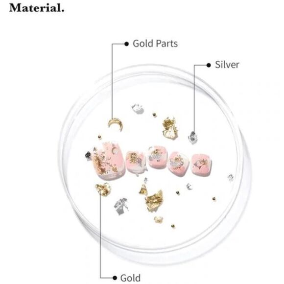 Ohora P Feminine Nomad Pink Gold Nacre Crystal Semicured Gel Pedicure Set NWT - Picture 4 of 10